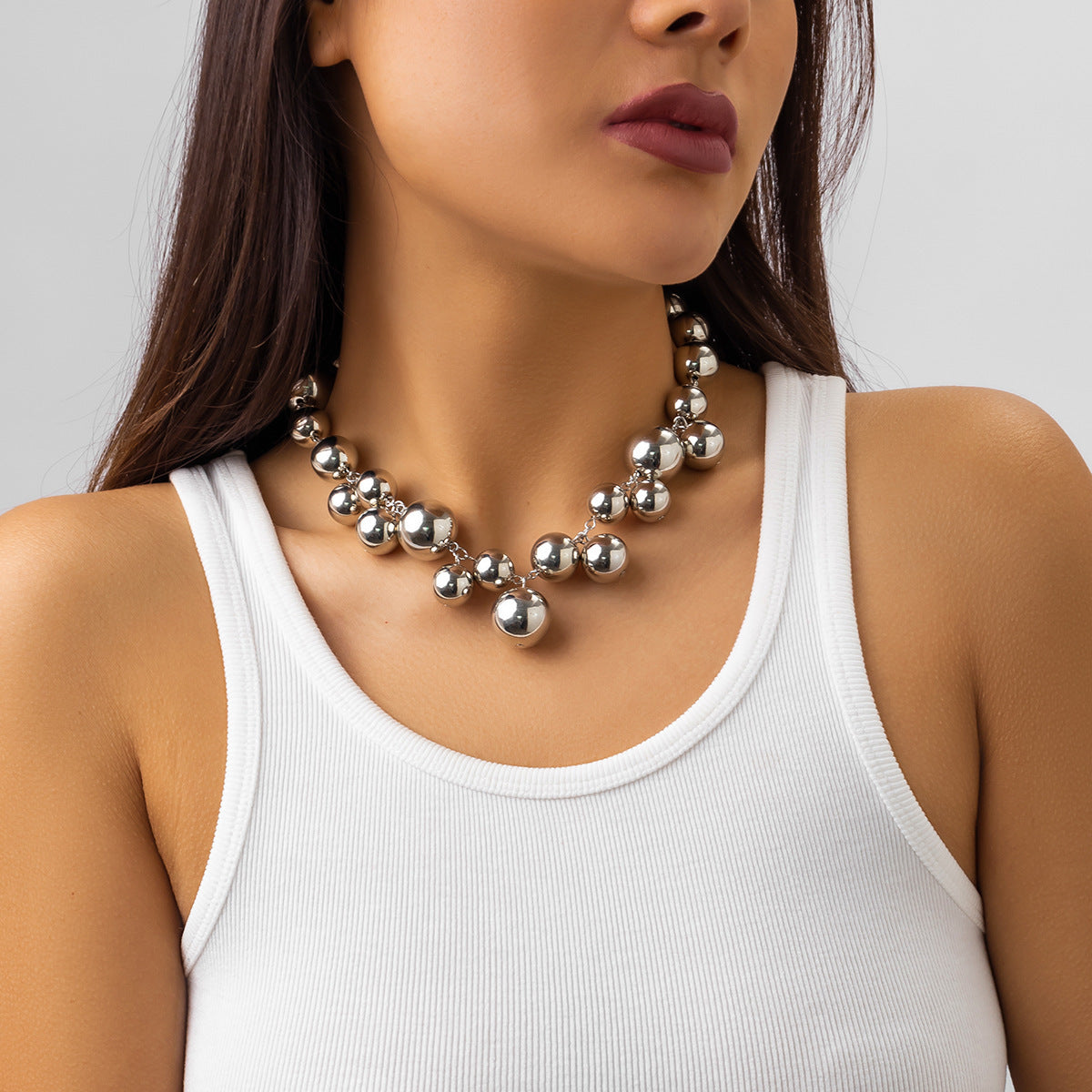 Chunky Choker Necklace Pearl Statement Necklace