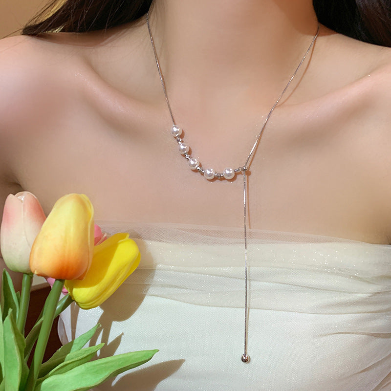 Pearl Bead Choker Necklaces for Girls