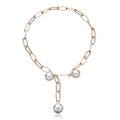 Exaggerated Brooch Pearl Pendant Multi Layer Necklace