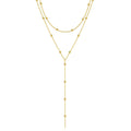Layered Beaded Chain Drop Necklaces