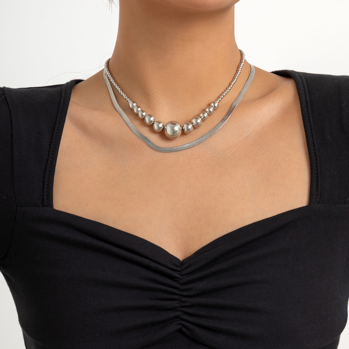 Exaggerated Multi-Layer Tassel Beaded Necklace