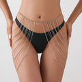 Shiny Rhinestone Multi-Layer Body Waist Chain Round Panties Jewelry