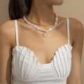 Carved Coin Pendant Layer Chain Necklace