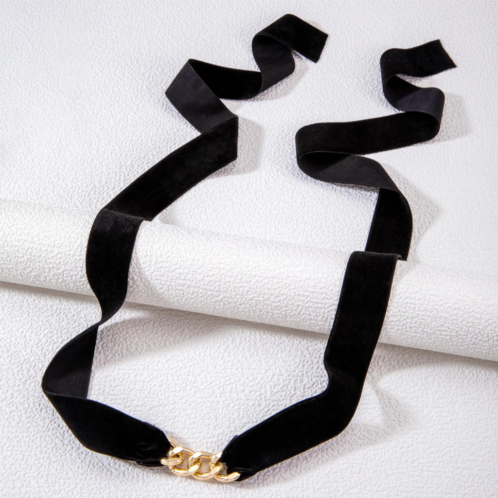 Long Lace-up Chain Necklace Jewelry