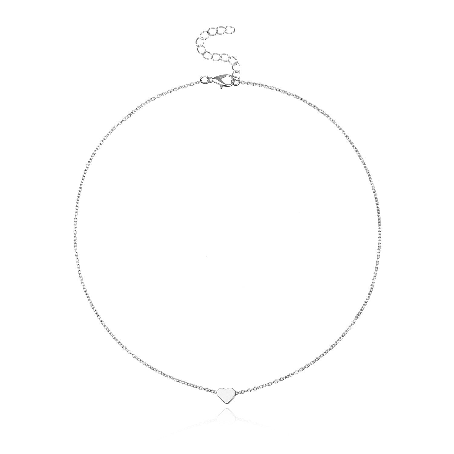 Heart Charm Choker Necklace