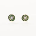 Enamel kiwi MIni Stud Earring