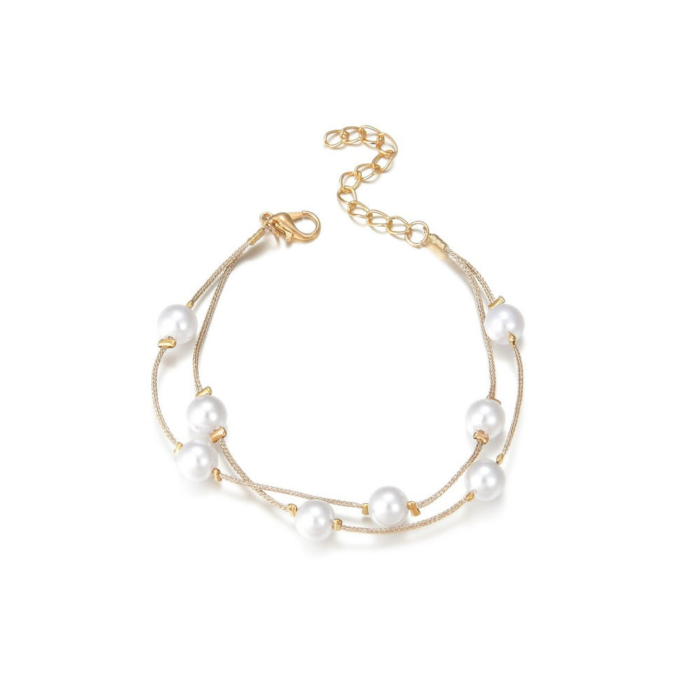 Pearl Chain Bracelet for Lady
