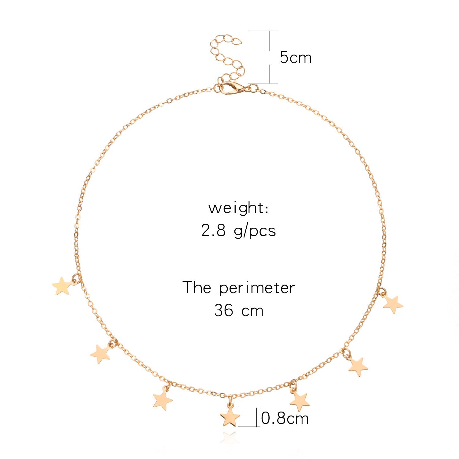 Star Pendant Choker Necklace