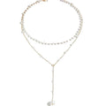 New Pearl Necklace Tassel Layered Necklace