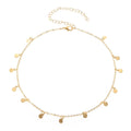 Geometric Round Disc Clavicle Pendant Chain Retro Necklace
