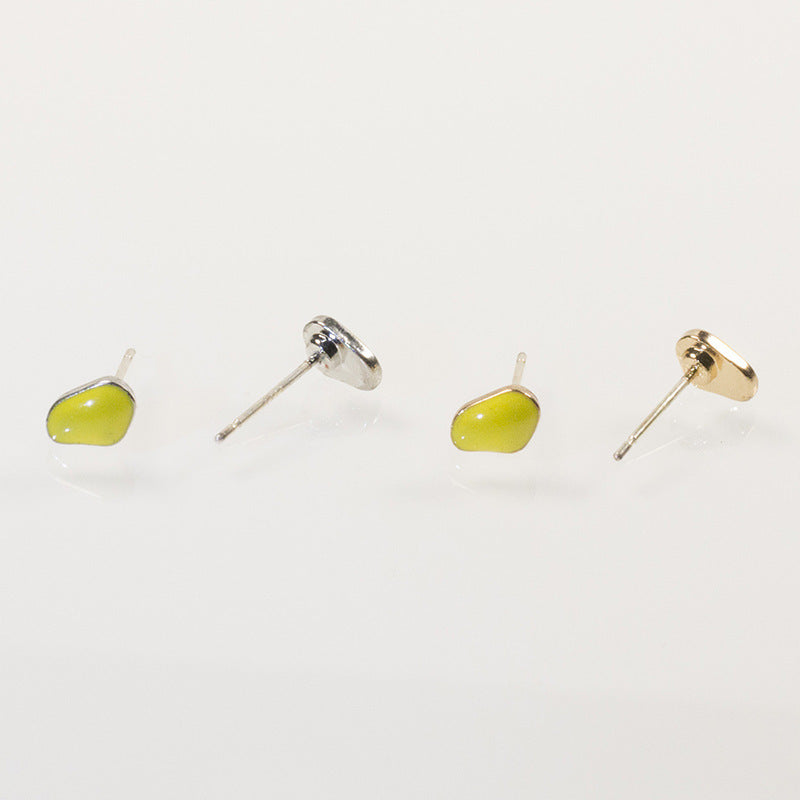 Cartoon fruit stud earrings set