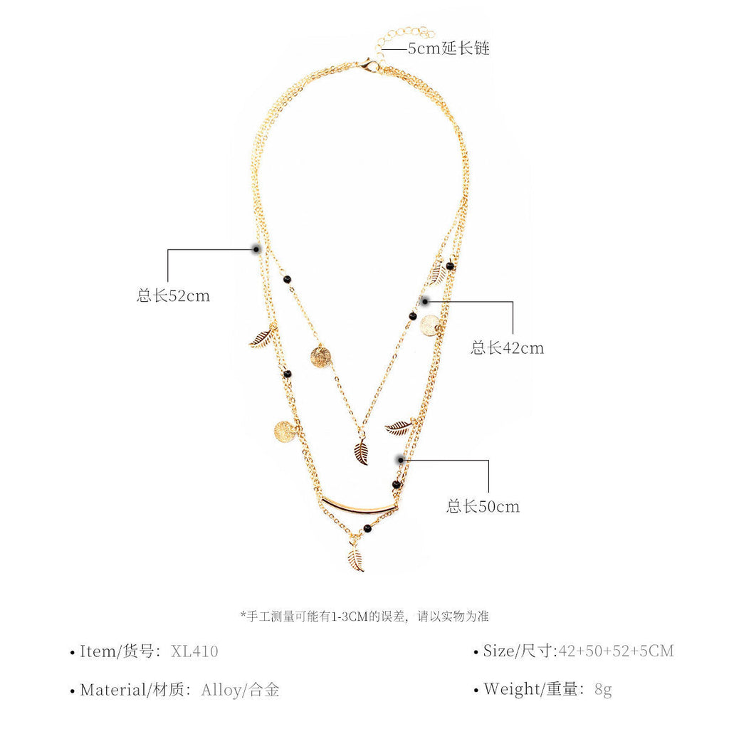 Tassel Leaf Pendant Necklace