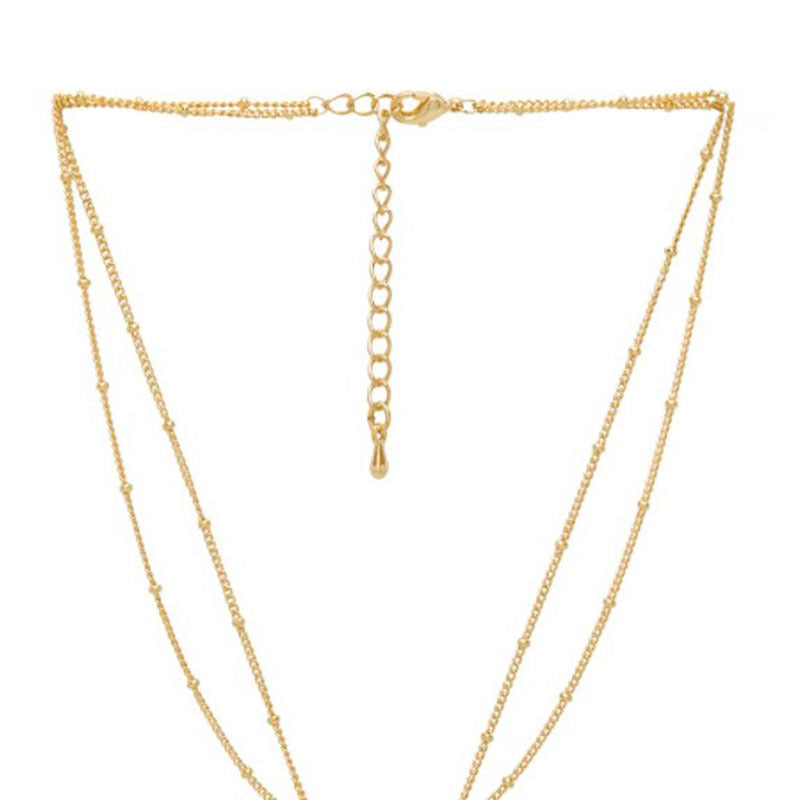Multi Layered Cross Pendant Necklace for Women
