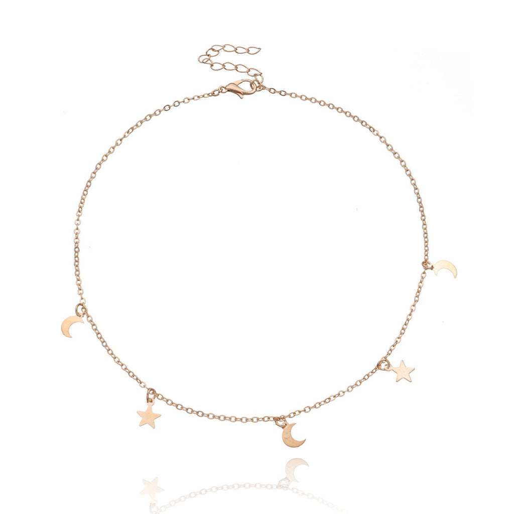 Star Moon Necklace for Women