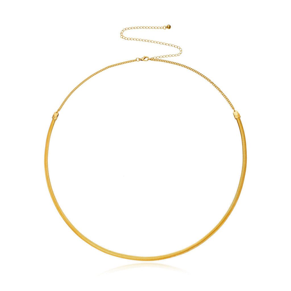 Choker Flat Snake Necklace Chain
