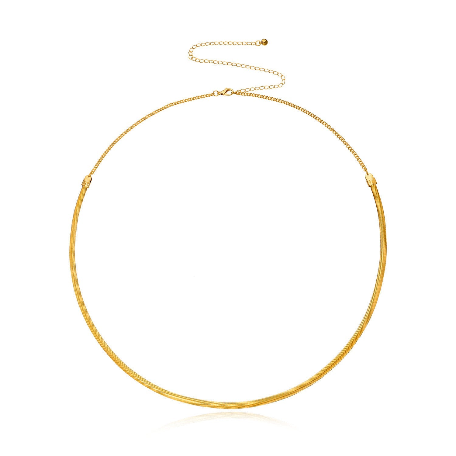 Choker Flat Snake Necklace Chain