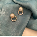 Round Pearl Earrings