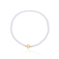 Bohemian Style OT Buckle Flower Shape Pearl Choker Necklace