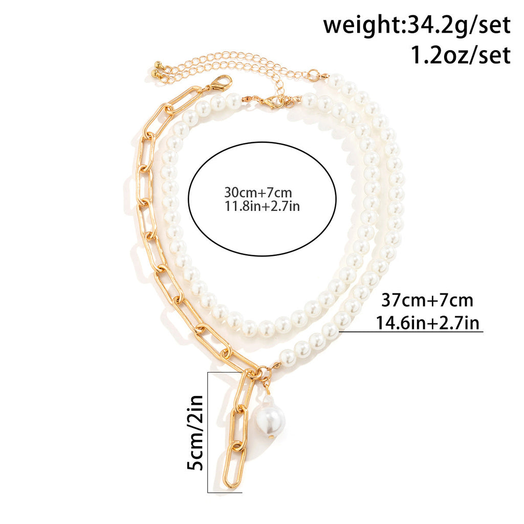 Pearls Long Tassel Pendant Necklace for Women