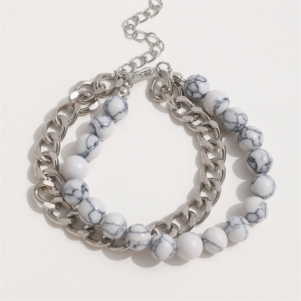 Natural Gemstone Round Beaded Bracelet