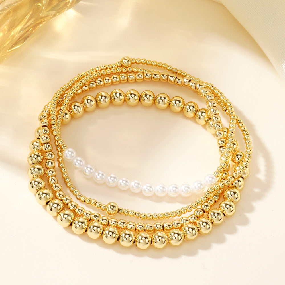 Bohemia Chain CCB Beads Bracelet Set