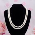 Multi Layered Faux Pearl Necklace Wedding Bride Necklace