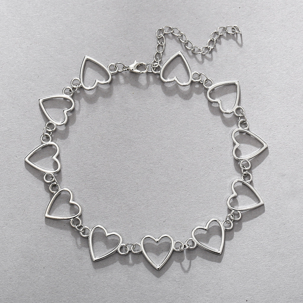 Sweetness Heart Love Chain Heart Chain Necklace
