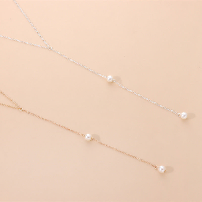Pearl Pendant Chain Necklace