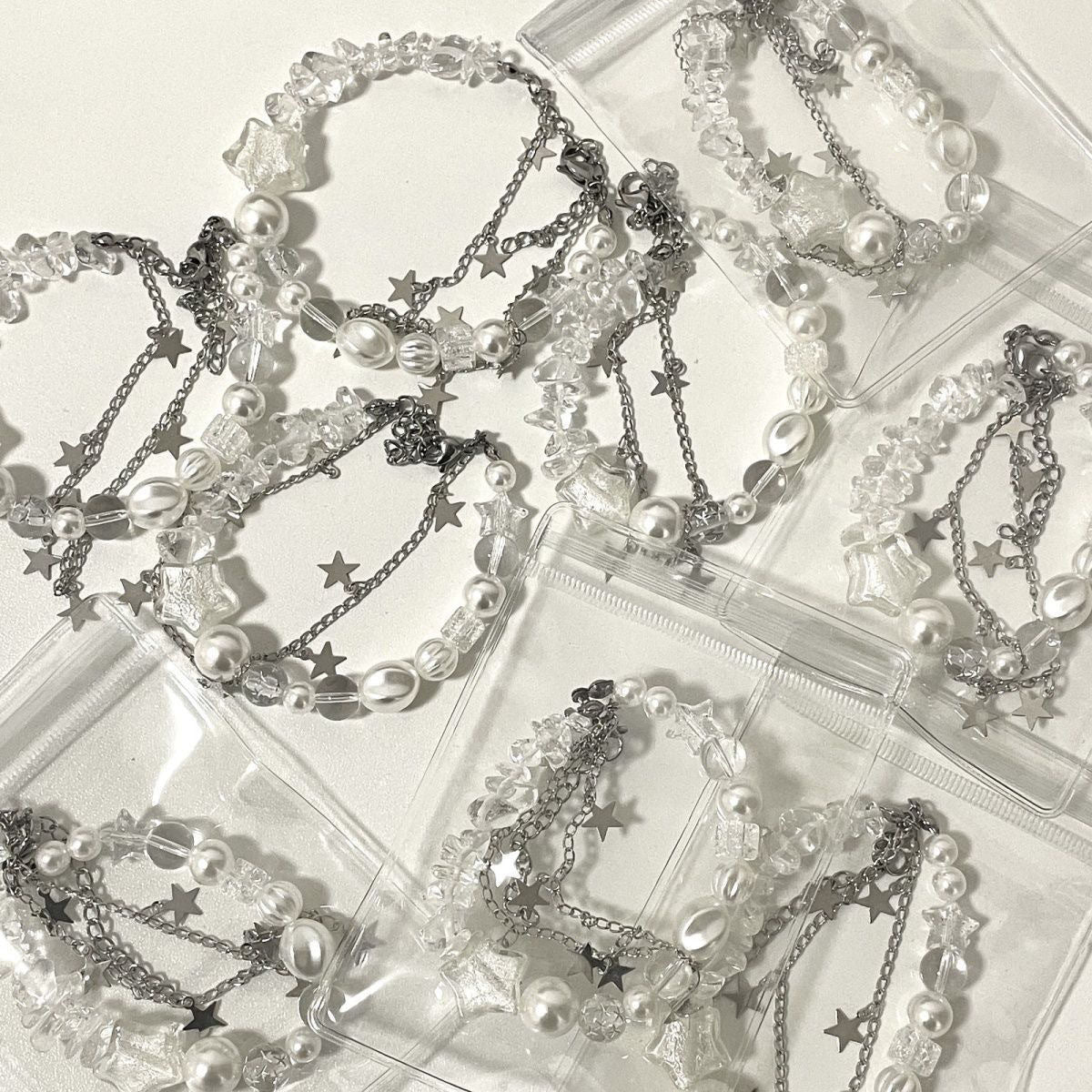 Beaded Pearl Star Bracelet