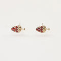 Rhinestone Strawberry Stud Earrings