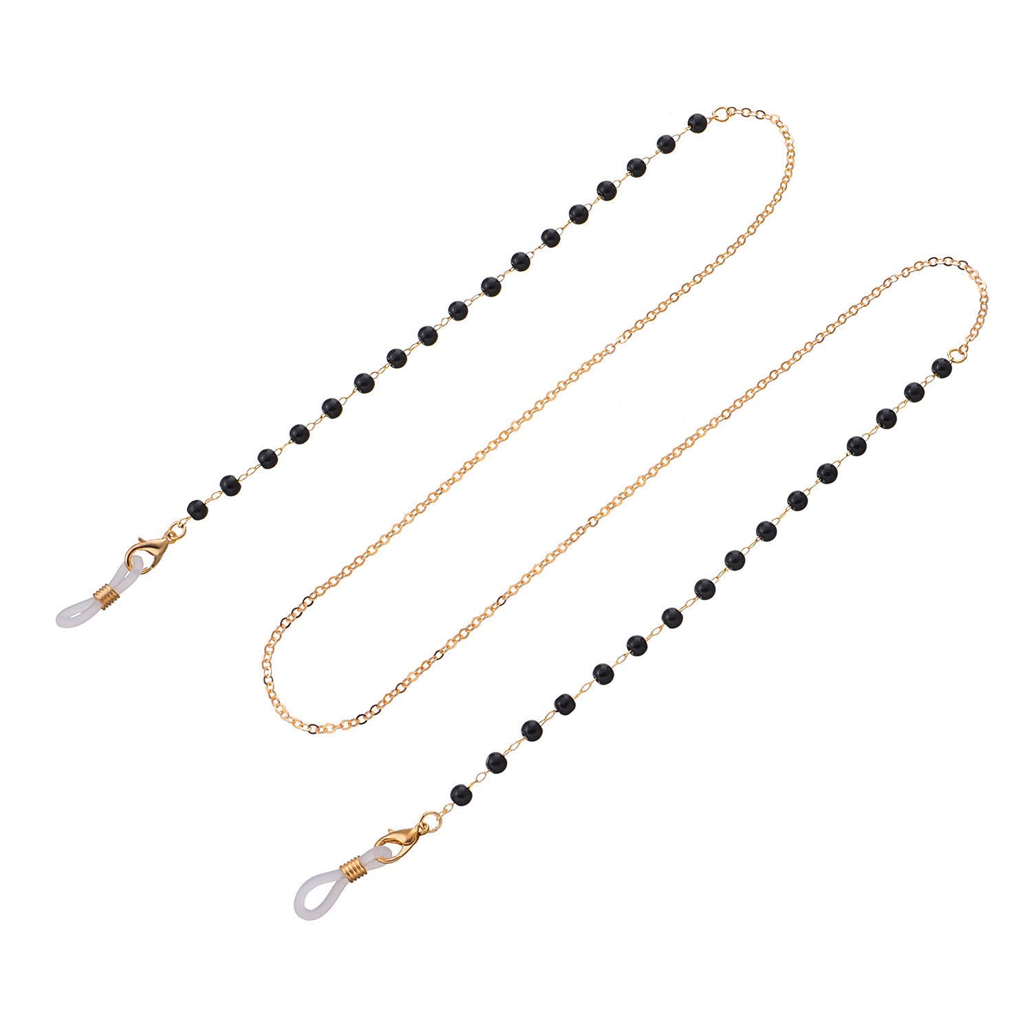 Simple Fashion Black Bead Glasses Chain