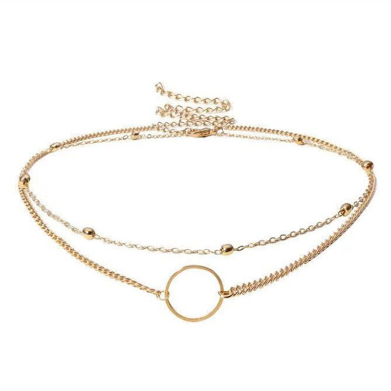 Fashion Choker Necklace Two Layer