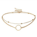 Fashion Choker Necklace Two Layer