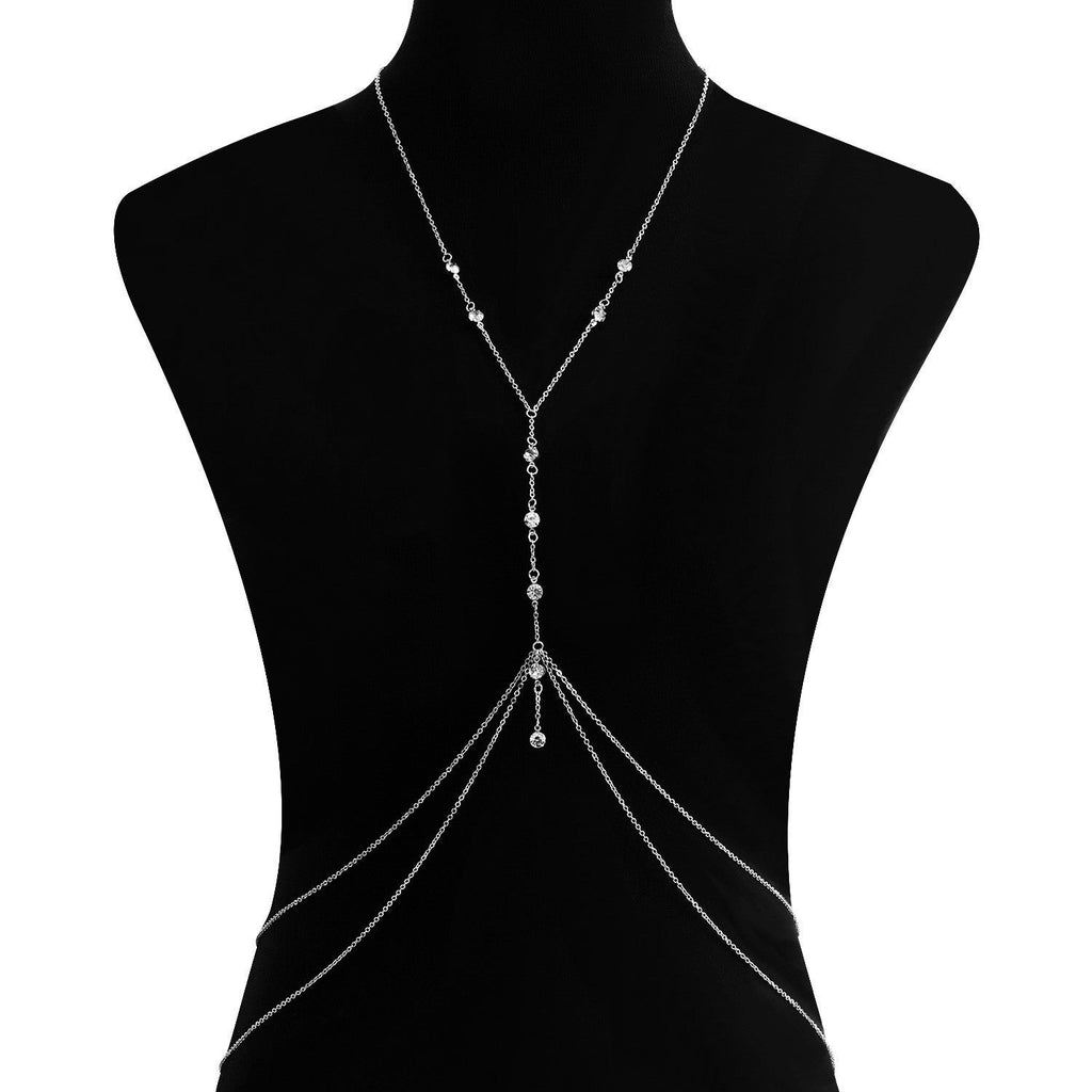 Sexy Body Chain Fashion Rhinestone Belly Party Beach Bra Chain