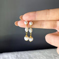 Pearl Simple Long Earrings