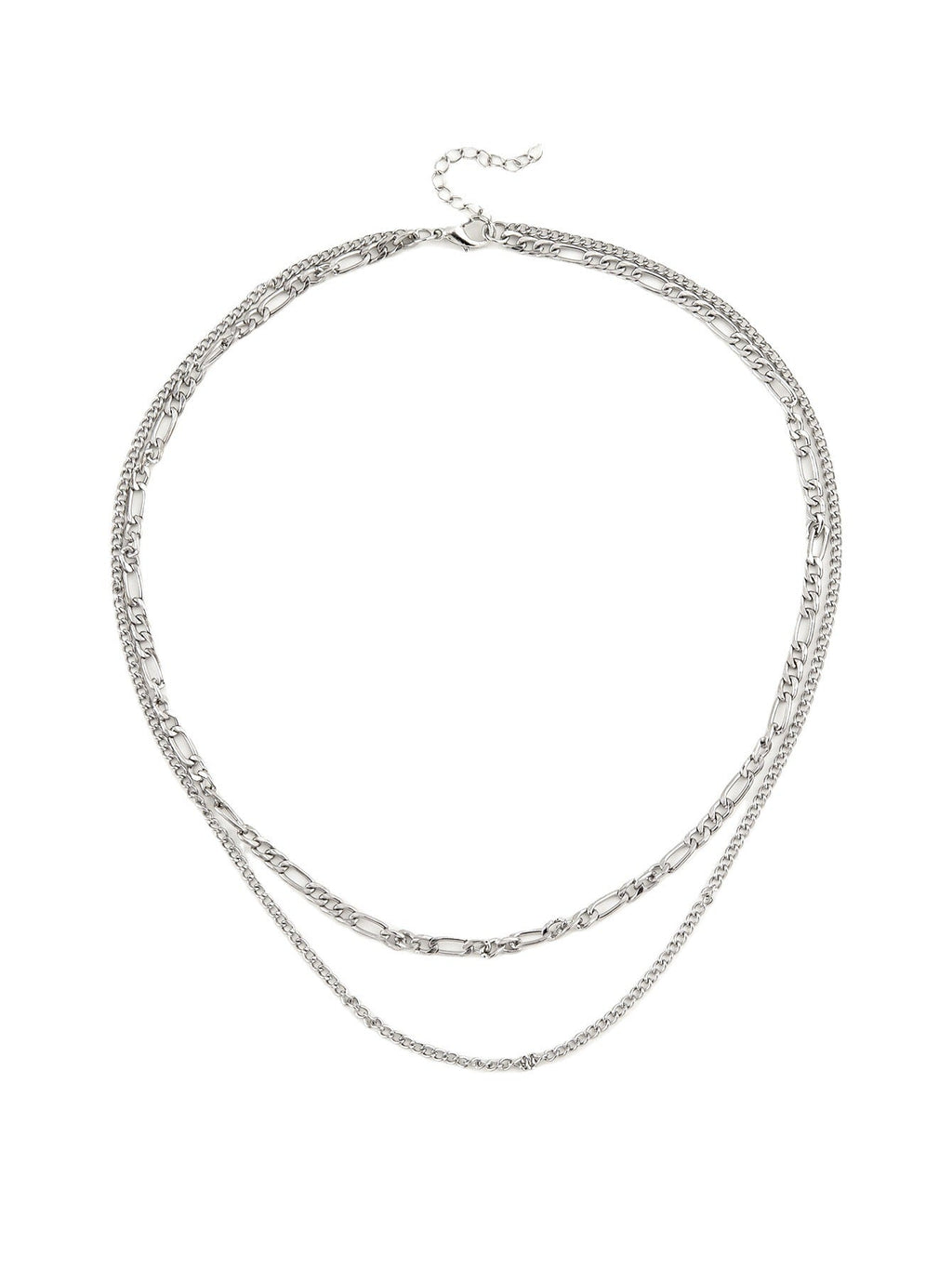 Double Layer Paper Clip Chain Necklace