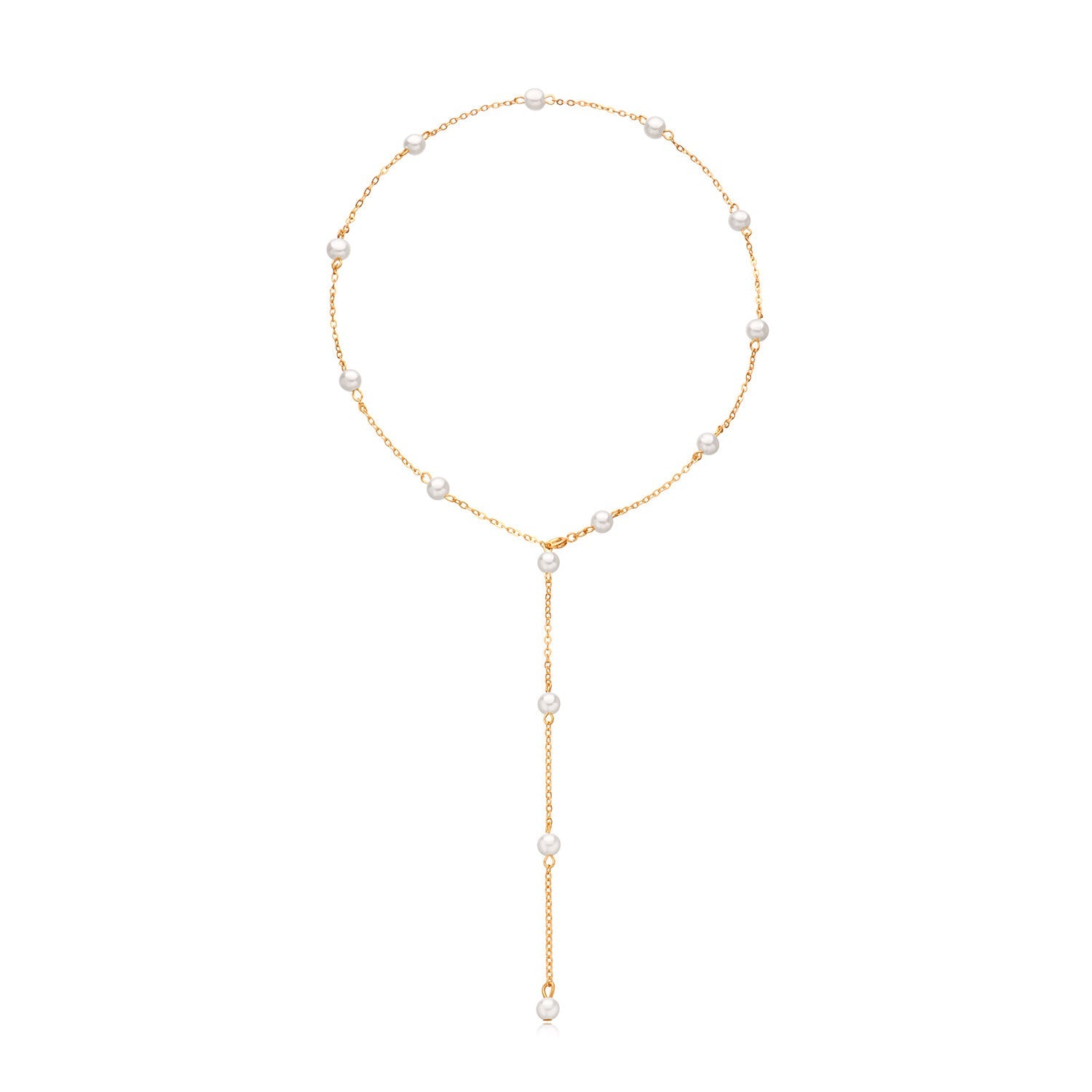 Pearl Chain Tassel Necklace