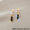 Geometric Long Earrings Rhinestone