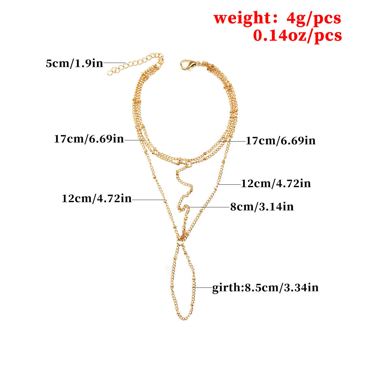 Multi-Layered Bead Chain Bracelets for Women
