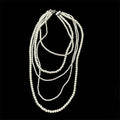 Simple Multi-layer Pearl Women's Necklace Long