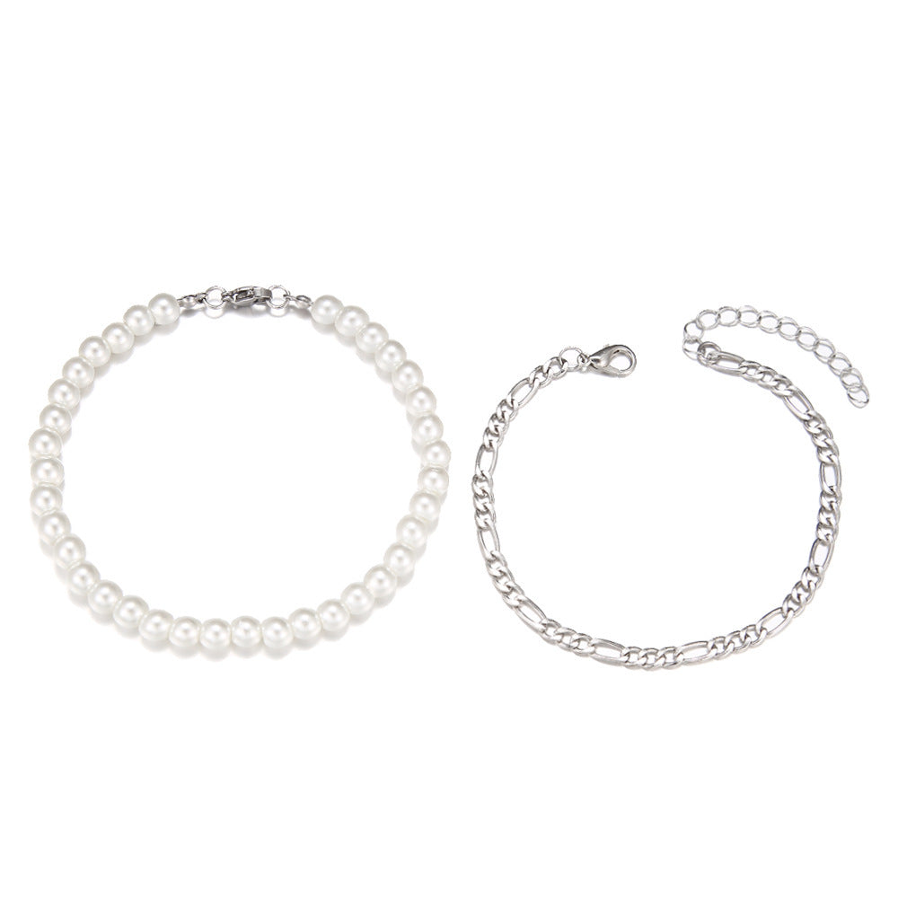 Pearl String Chain Bracelet