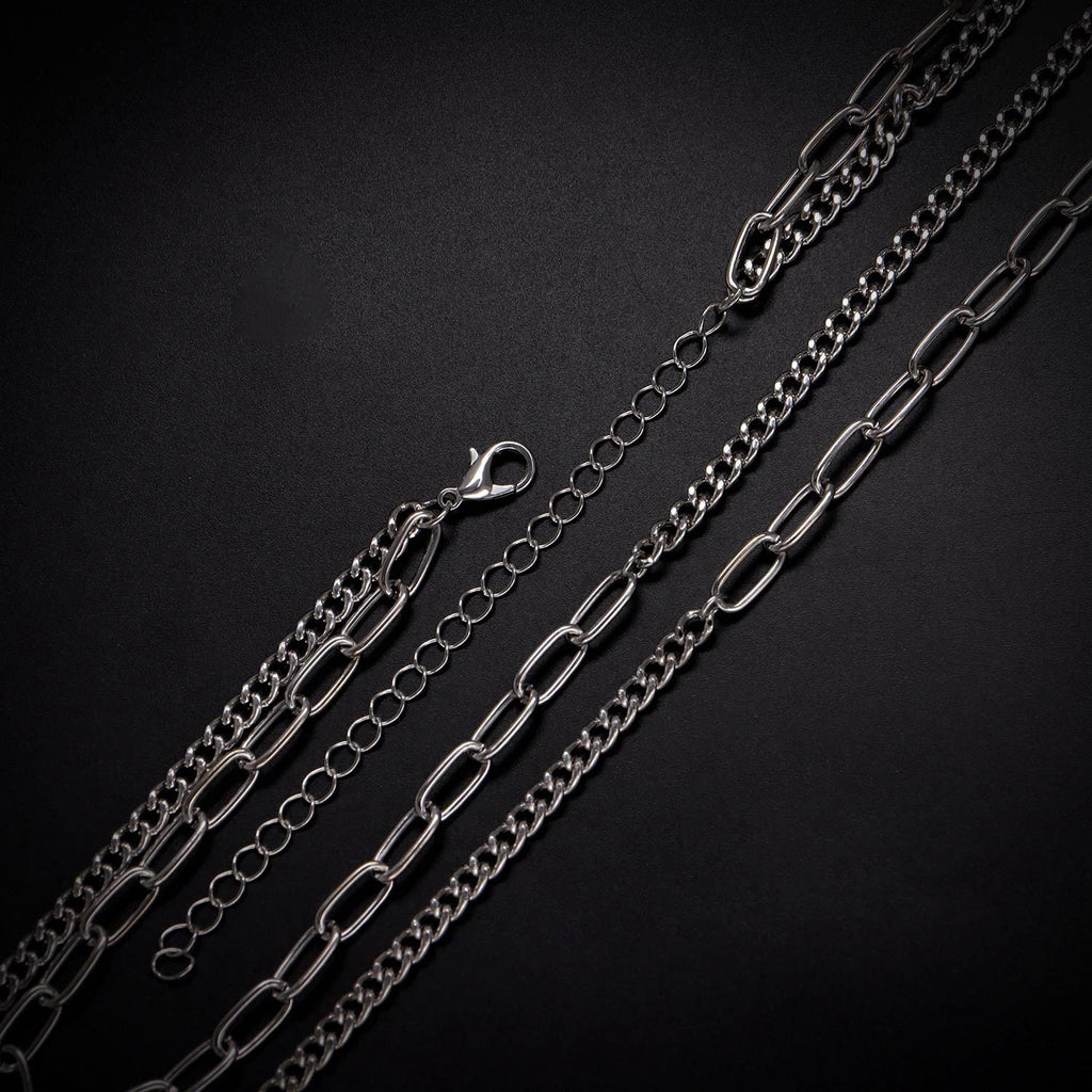 Multi Layer Chain Necklace Punk Trendy Choker Necklace