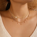 Multi Round Small Disc Charm Necklace
