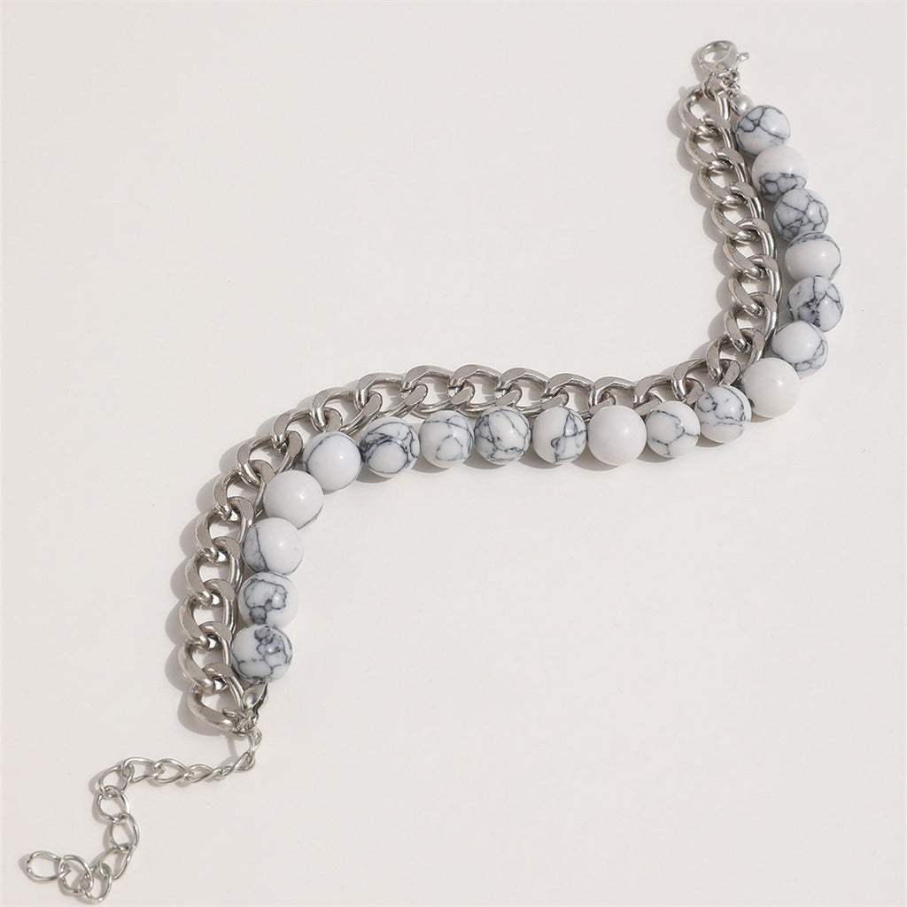Natural Gemstone Round Beaded Bracelet