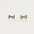 Crystal Rhinestone Bow Knot Stud Earrings