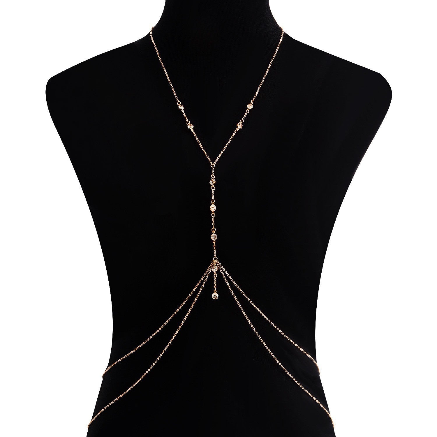 Sexy Body Chain Fashion Rhinestone Belly Party Beach Bra Chain