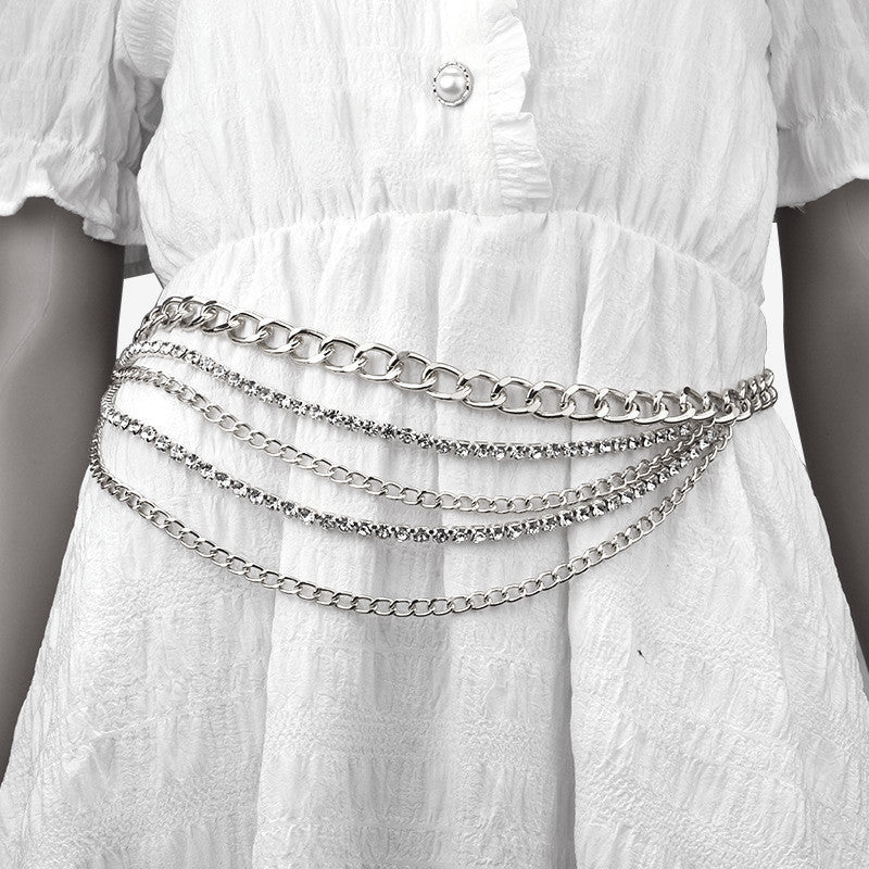 Retro Geometric Chain Waist Body Chain Women Sexy