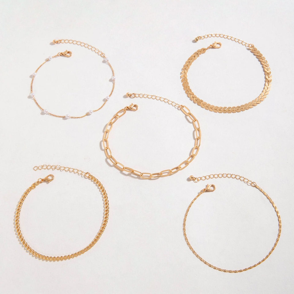 Summer Beach Wheat Snake Chain Anklets Jewelry