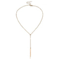 Metal Chain Bar Lariat Necklace