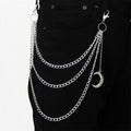 Jean Chain Belt Punk Metal Crescent Moon Geometric Chain Pants Chain